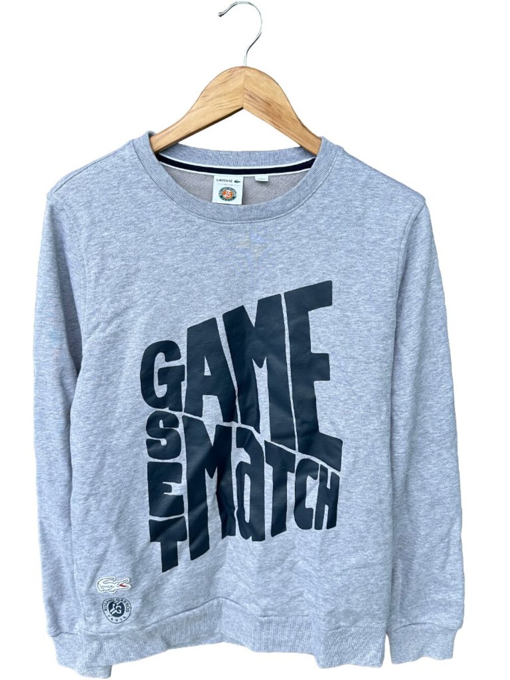 Lacoste Roland Garros Game Set Match Sweatshirt Size Mens M